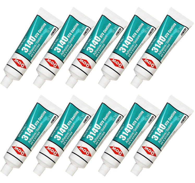 x10 Pack - Dow DOWSIL (FORMERLY DOW CORNING) 3140 RTV Coating Adhesive Silicone Sealant 100ml