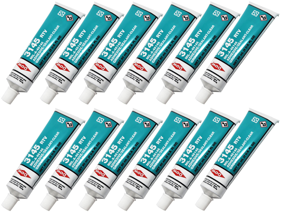 x12 Pack - Dow DOWSIL (FORMERLY DOW CORNING) 3145 RTV Mil-A-46146 Adhe ...