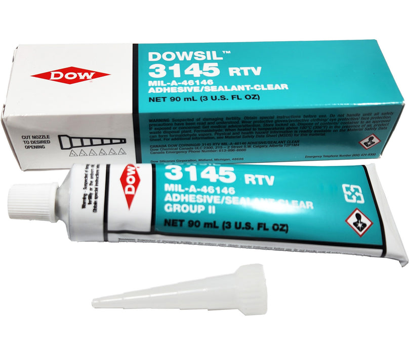 Dow DOWSIL (FORMERLY DOW CORNING) 3145 RTV Mil-A-46146 Adhesive / Silicone Sealant 90ml (3 Oz)